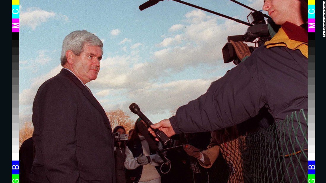 Newt Gingrich broke the four-decade line of Democratic speakers by becoming speaker from 1995 to 1999 and was named Man of the Year by Time magazine for the accomplishment. He then fell from grace after a disappointing 1998 midterm election for the GOP, prompting him to step down from both the speakership and Congress. Gingrich&#39;s resignations came as a complete surprise to many, as the speaker had been fighting to keep his top job until the announcement. 