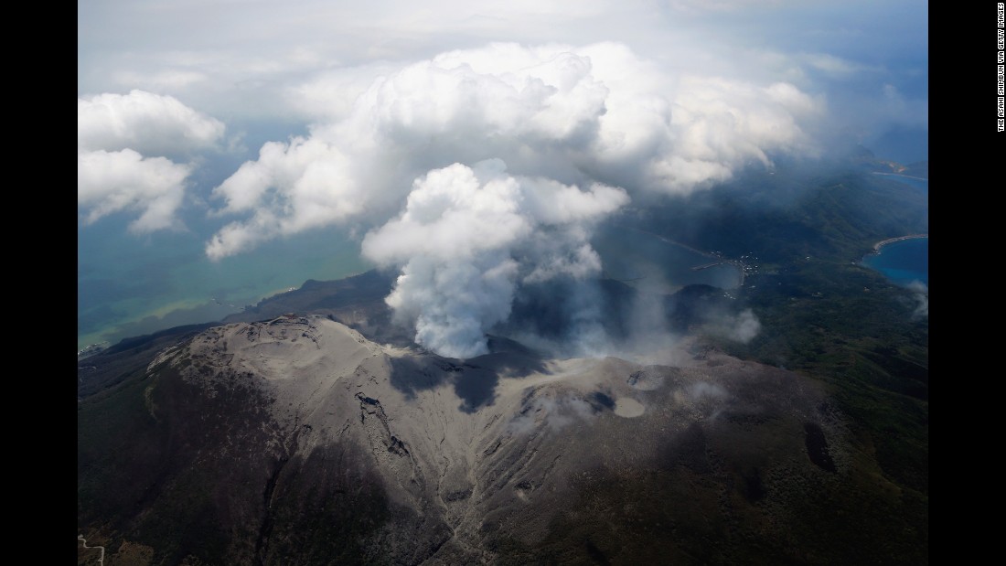 Mount Shindake spews ash on Kuchinoerabu Island in Yakushima, Japan, in May 2015. The volcano &lt;a href=&quot;http://www.cnn.com/2015/05/29/asia/japan-volcano-evacuation/index.html&quot; target=&quot;_blank&quot;&gt;erupted shortly before 10 a.m. local time&lt;/a&gt;, the Japan Meteorological Agency said.