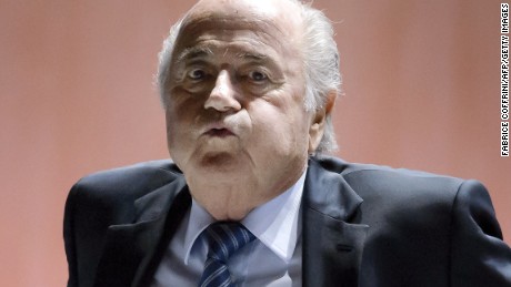 FIFA President Sepp Blatter reacts after a break during the 65th FIFA Congress in Zurich on May 29, 2015 in Zurich. Sepp Blatter told members of world football&#39;s governing body on Friday that they must help &#39;fix FIFA right now&#39; amidst allegations of corruption.