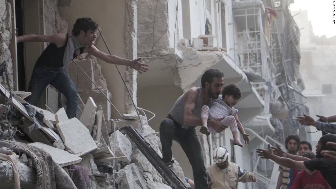 The Horrid Aftermath Of A Barrel Bomb Attack In Syria Cnn Video 
