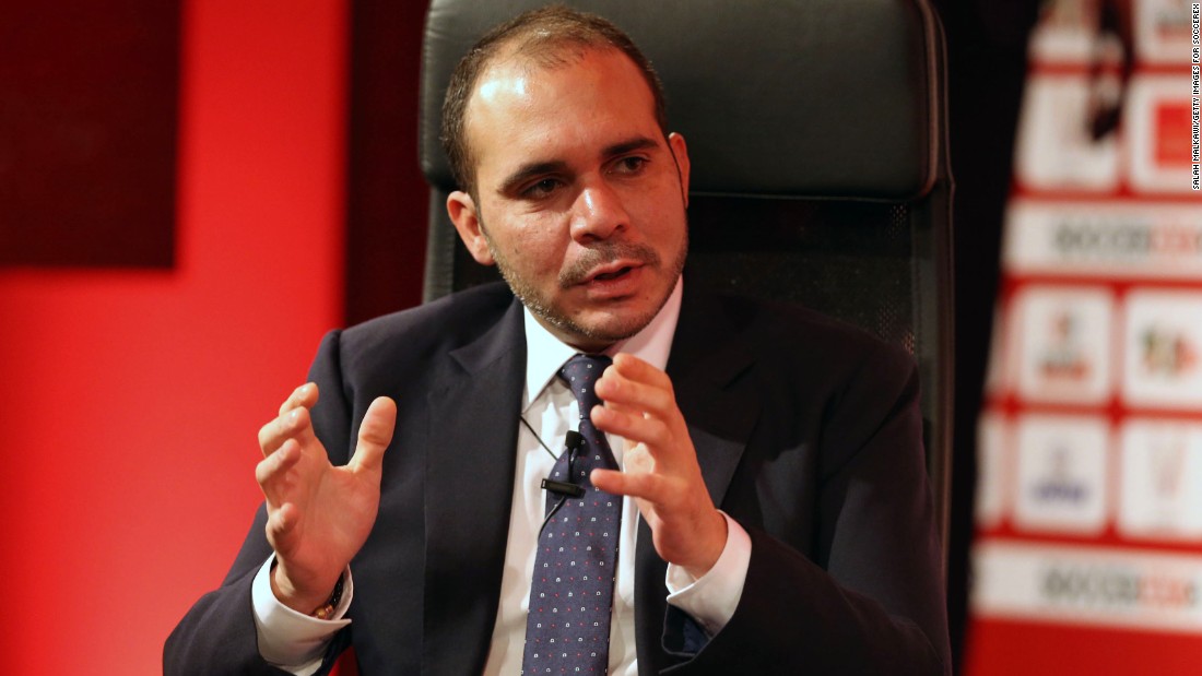 The 39-year-old son of the late King Hussein of Jordan has been a FIFA vice president since 2011, representing Asia. He is the president of the West Asia Football federation. In the first ballot in the recent FIFA presidential election, he only received 73 votes, and most of those likely came from European associations, after his candidacy was put forward by England. Prince Ali told CNN&#39;s Christiane Amanpour Tuesday that he&#39;s&lt;a href=&quot;http://www.cnn.com/videos/world/2015/06/02/intv-amanpour-prince-ali-blatter.cnn&quot;&gt; &quot;at the disposal&quot; of those who want change.&lt;/a&gt;