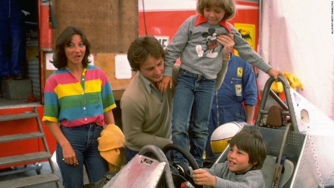 Jacques was born to race. His father is Ferrari driver Gilles Villeneuve, seen here putting his son at the controls of his car during a family visit to the F1 paddock in the 1979 season.