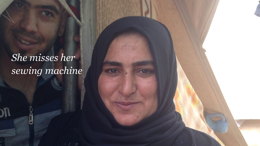 Her sewing machine: Rasha is a seamstress and says she loves the work.