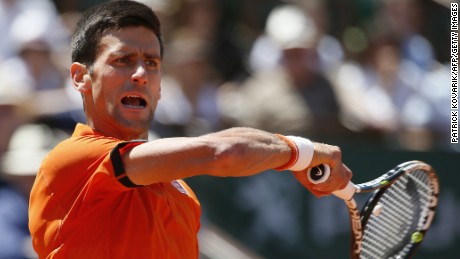 Novak Djokovic finished off Andy Murray in their interrupted semifinal at the French Open but needed a fifth set to do so. 