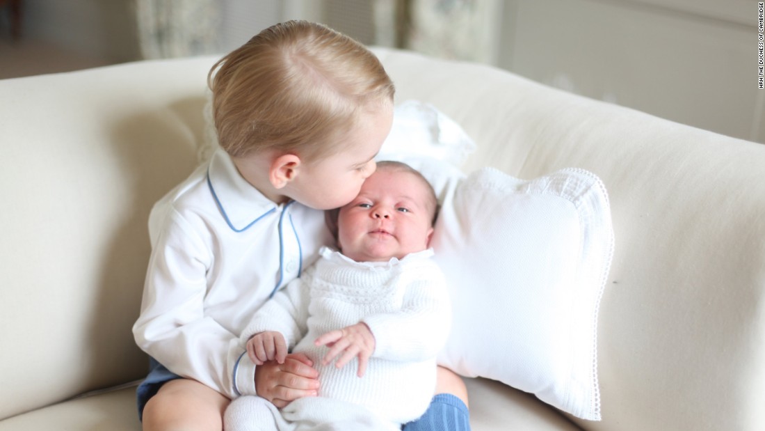 Charlotte &lt;a href=&quot;http://www.cnn.com/2015/06/06/europe/uk-royal-princess-charlotte-photos/index.html&quot; target=&quot;_blank&quot;&gt;is seen with her big brother for the first time&lt;/a&gt; in this photo released by Kensington Palace in June 2015.