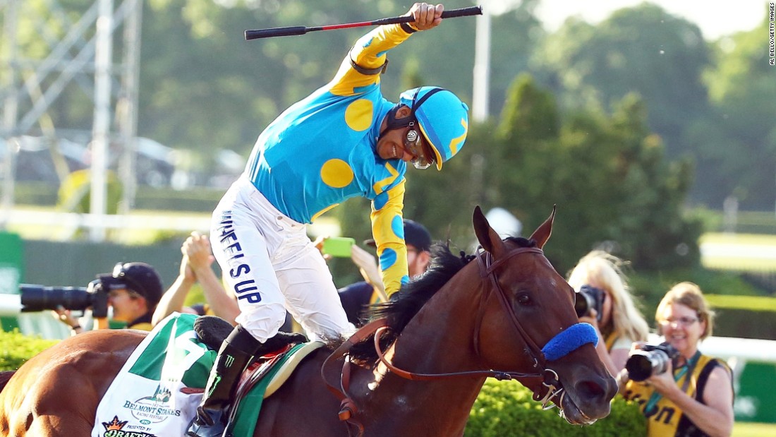 Kentucky Derby and Preakness Stakes winner American Pharoah wins the 147th running of the Belmont Stakes on Saturday, June 6, in New York to become the first horse to win &lt;a href=&quot;http://www.cnn.com/2012/06/07/worldsport/gallery/triple-crown-winners/index.html&quot; target=&quot;_blank&quot;&gt;the Triple Crown since Affirmed did so in 1978&lt;/a&gt;.