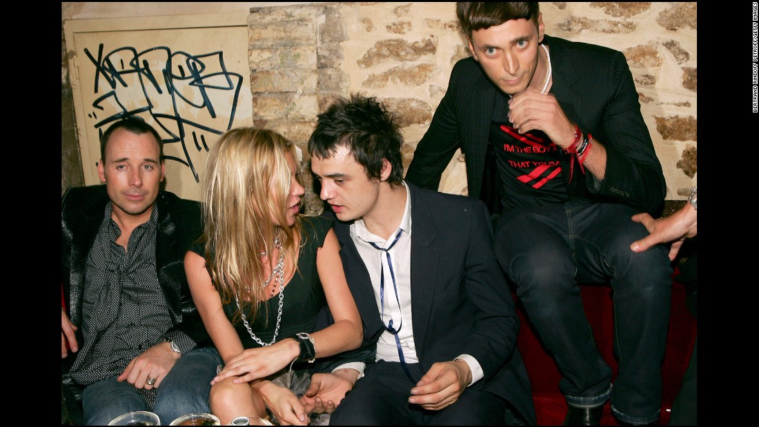 Moss&#39; turbulent, on-and-off relationship with musician Pete Doherty regularly captured headlines in the British press for all the wrong reasons. The couple is seen here in 2006.
