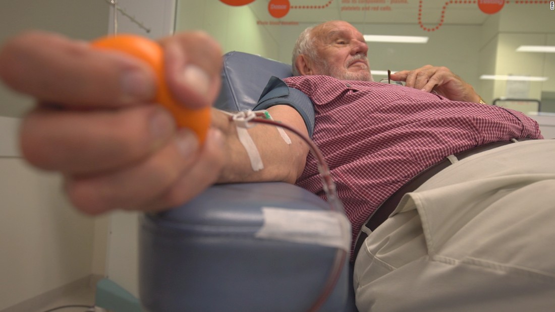 He donated blood every week for 60 years and saved the lives of 2.4 million babies