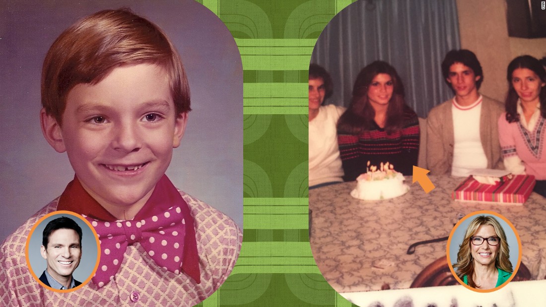 Left: &quot;The Wonder List&quot; host Bill Weir smiles widely for this elementary school picture in 1976. With a bow tie like that, how could you not? Right: CNN anchor Carol Costello (second from left) smiles on her brother&#39;s 14th birthday with her mother, brother and sister.