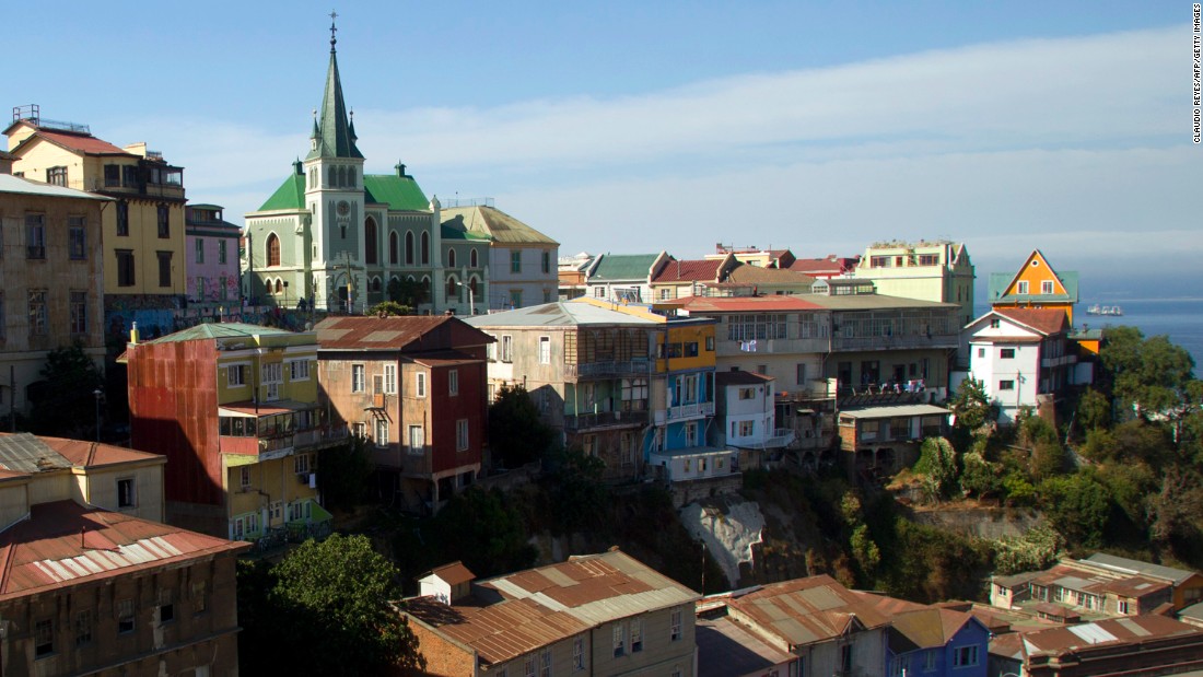 The city of Valparaiso is one of the most important South American ports on the Pacific Ocean. It was declared a UNESCO World Heritage site in 2003.