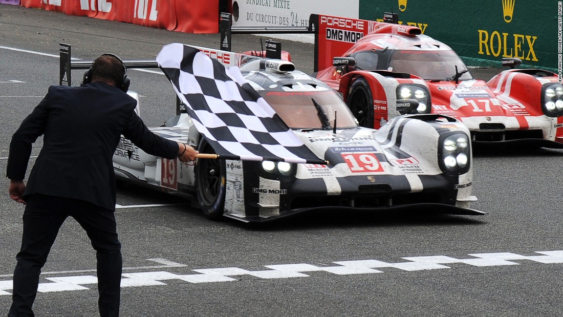 F1 driver Hulkenberg led the No. 19 car to victory on his debut, with Porsche&#39;s No. 17 finishing second -- a lap behind the victors&#39; total of 395 trips around the French circuit. 