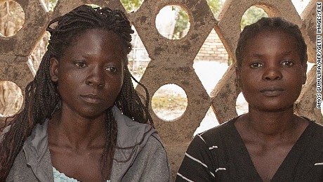 Sitting from left: Yvone Kambiza, 16, Alinafe Naison, 19, Catherine Julio Funsani, 21, and Katrina Kampingo, 15, former underage brides in Malawi. 