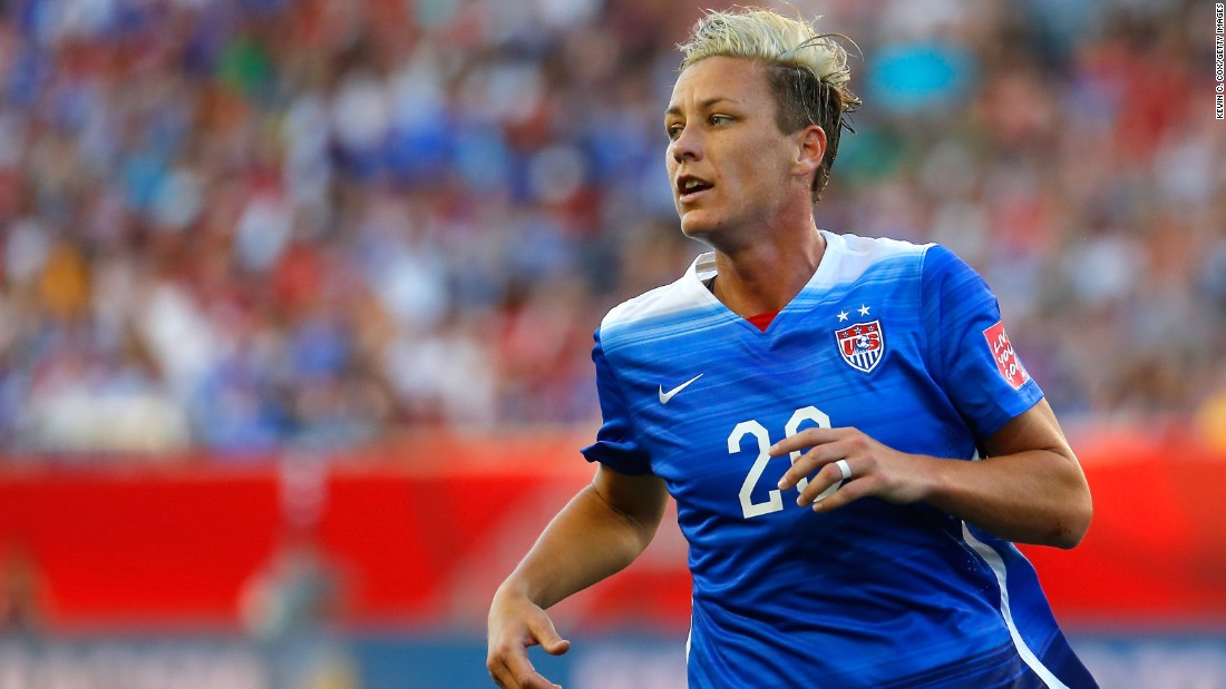 Wambach plays in the second half against Sweden. 