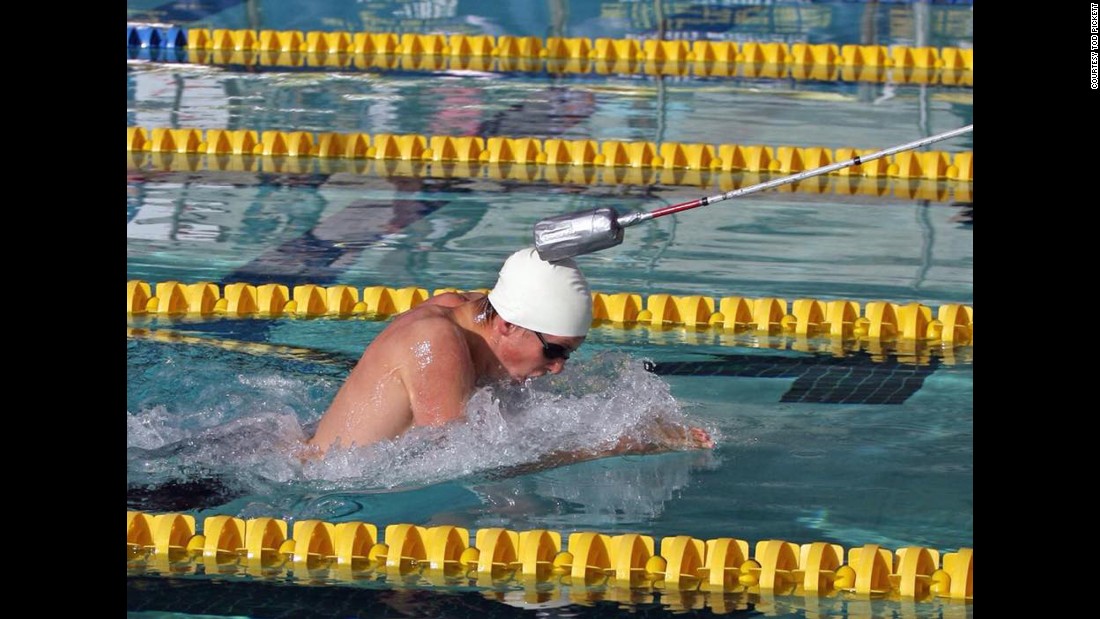 Tharon Drake, 22, is a Paralympic hopeful swimmer who navigates the pool completely blind. Click through the photo gallery to learn more about Tharon Drake.