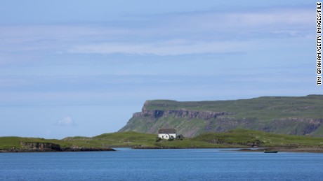 A church is shown on the island of Canna, the small town where the theft took place.