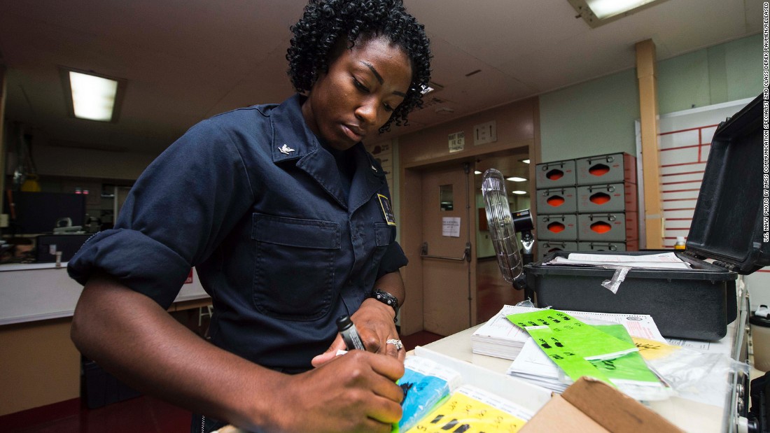 Surgical screening packets are organized on board in between ports.