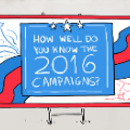 2016 election campaign logo candidates illustration