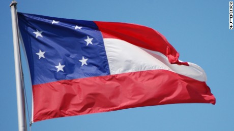 The original national flag of the Confederacy, referred to as the &quot;Stars and Bars,&quot; was used between 1861 and 1863.