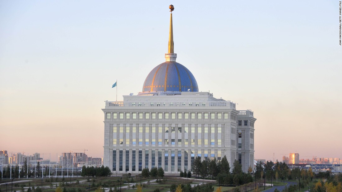 The Ak Orda (White Horde) presidential palace was built in 2004 and is the official workplace of Kazakhstan&#39;s long-serving president Nursultan Nazarbayev.