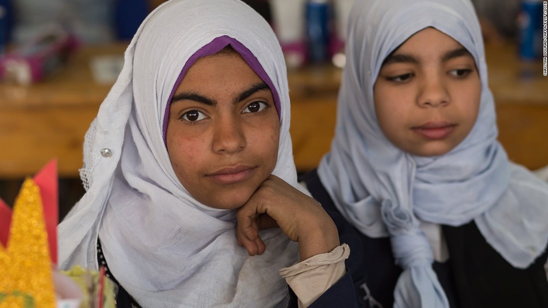 Most Egyptian girls are &quot;cut,&quot; as it is often called, between the ages of nine and 12. Here, in a photo provided to CNN by the UNFPA, children of a similar age attend class at a school in Assiut on February 1.
