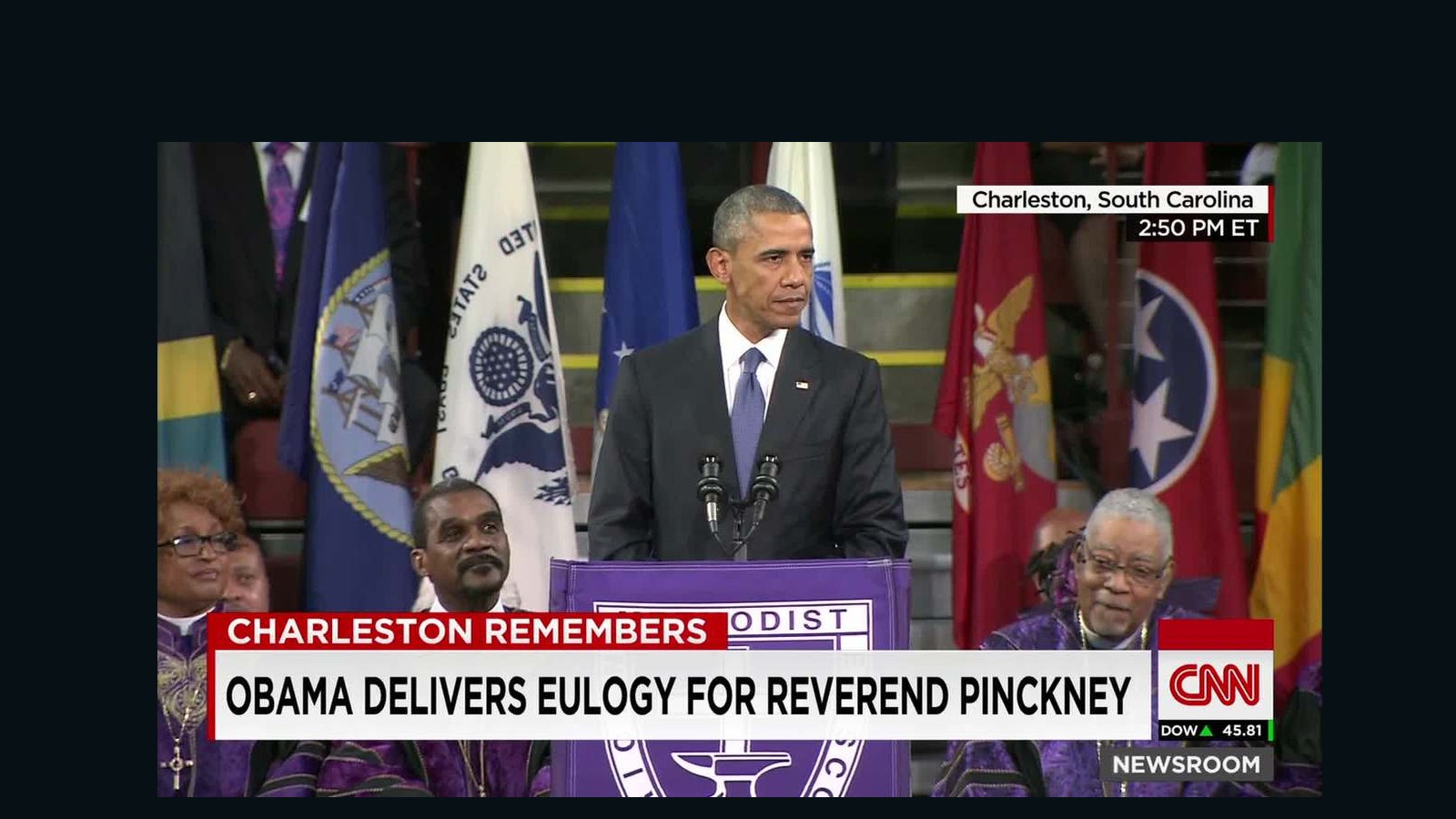 Obama Sings Amazing Grace During Eulogy For Pastor Cnn Video