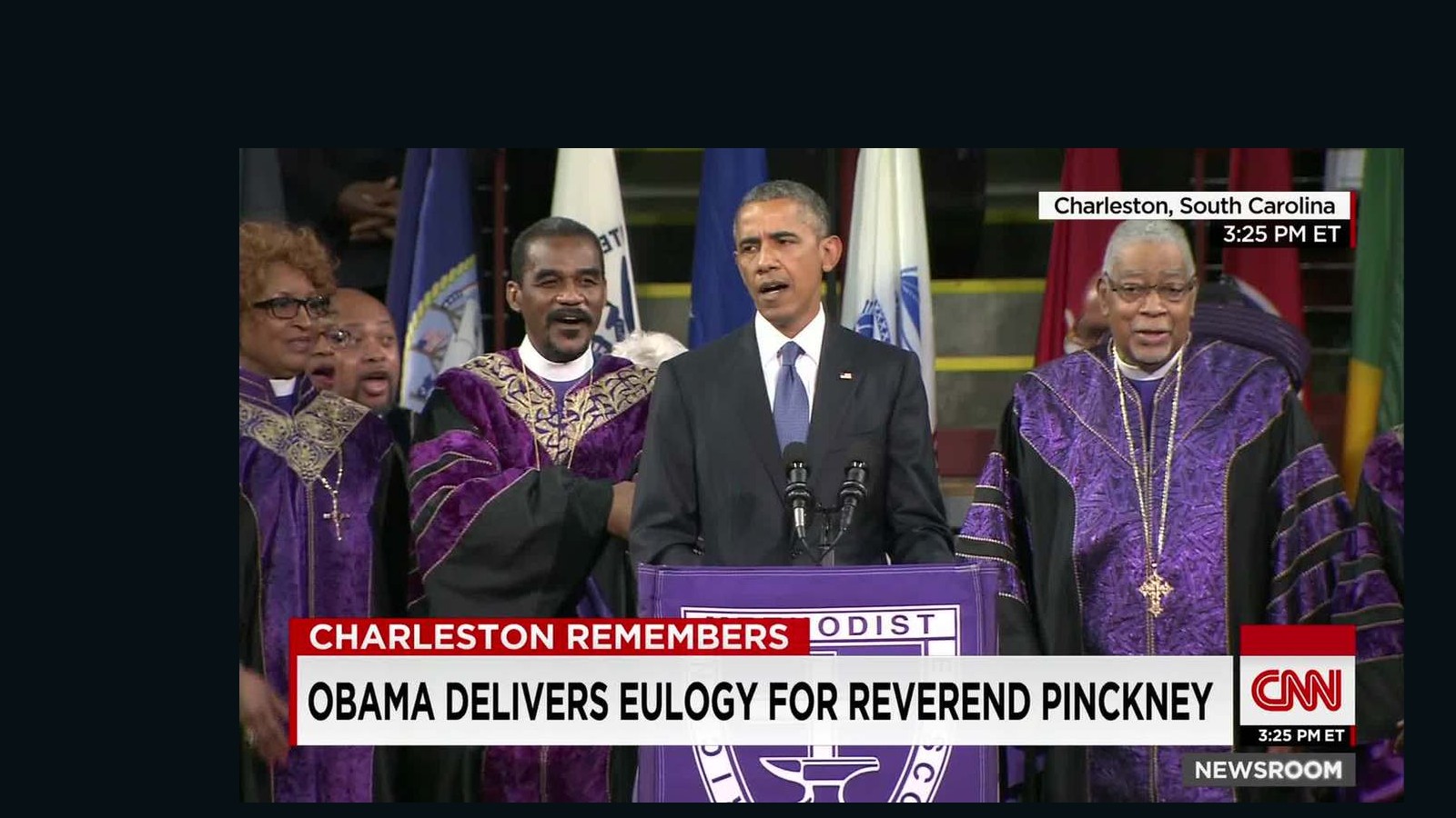 Obama Sings Amazing Grace During Eulogy For Pastor Cnn Video