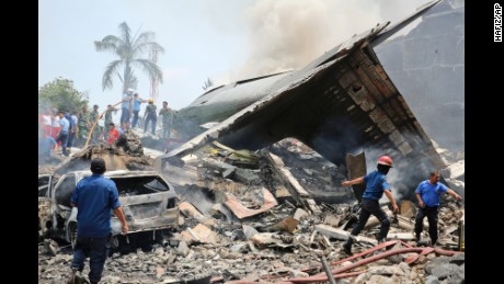 Scores dead after C-130 plane crash in Indonesian city - CNN