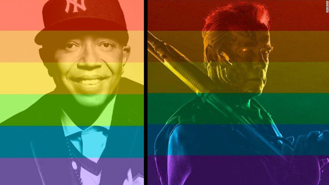 Nearly 30 million people, including celebrities like Russell Simmons and Arnold Schwarzenegger, updated their Facebook profiles in the colors of the rainbow. 