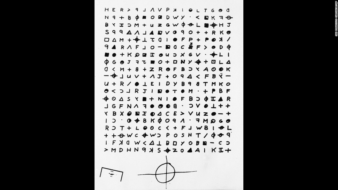 San Francisco&#39;s &quot;Zodiac Killer&quot; was blamed for at least five murders but took credit for as many as 37 in boastful letters sent to the police, some containing swatches of bloody clothing as proof. This is a copy of a cryptogram sent to the San Francisco Chronicle by someone claiming to be the killer. &lt;br /&gt;