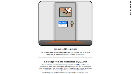 After the dismissal of Reddit&#39;s communications director, the IAMA subreddit shutdown in protest.