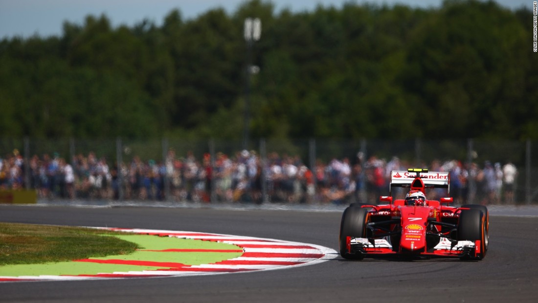 Ferrari&#39;s Kimi Raikkonen pipped team-mate Sebastian Vettel by 0.02secs to go second on an encouraging day for the Italian team.