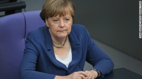 The building that houses German Chancellor Angela Merkel&#39;s office was partly closed Wednesday.