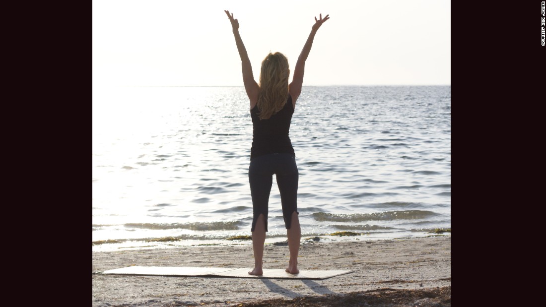&lt;strong&gt;Pride pose:&lt;/strong&gt; Stand facing the water with your feet hip distance apart. Raise both arms above your head in a triumphant &quot;Y&quot; position -- the same pose you&#39;d take if you just won a race. Hold for three to five long, deep breaths. 