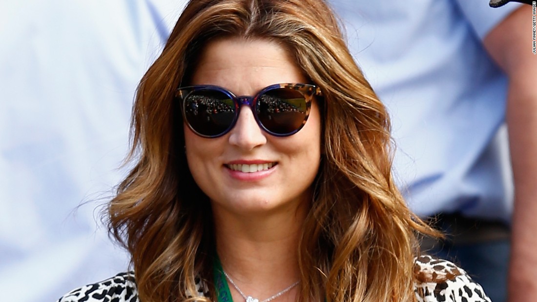Federer&#39;s wife Mirka was also in attendance -- she will be cheering her husband as he seeks a record eighth Wimbledon men&#39;s title on Sunday.