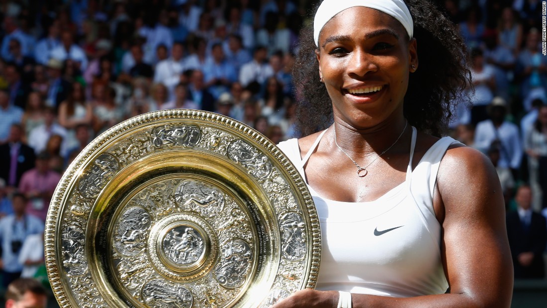 Williams celebrated her sixth Wimbledon title in 2015, resplendent in the All England Club&#39;s traditional all-white attire. It meant she held all four grand slam titles, going back to the 2014 U.S. Open -- her second &quot;Serena Slam.&quot;