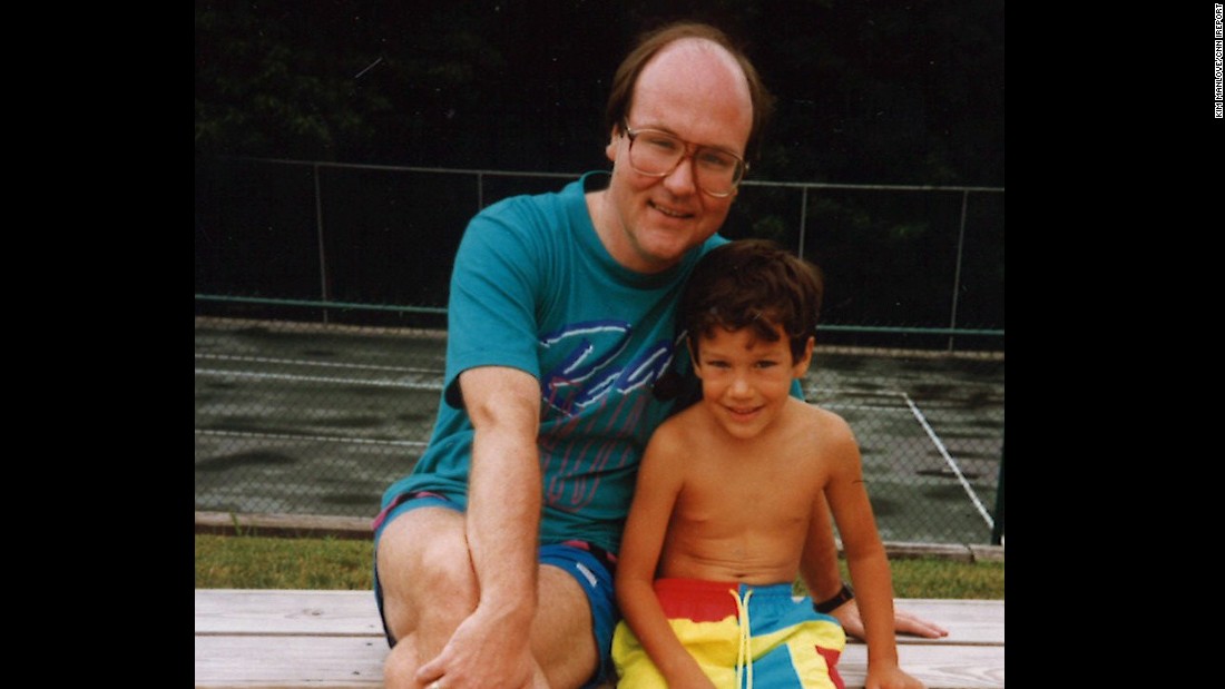 A treasured memory: Kim Manlove and his son, David, in the late 1980s. David died in 2001 at the age of 16, in a drug-related drowning.