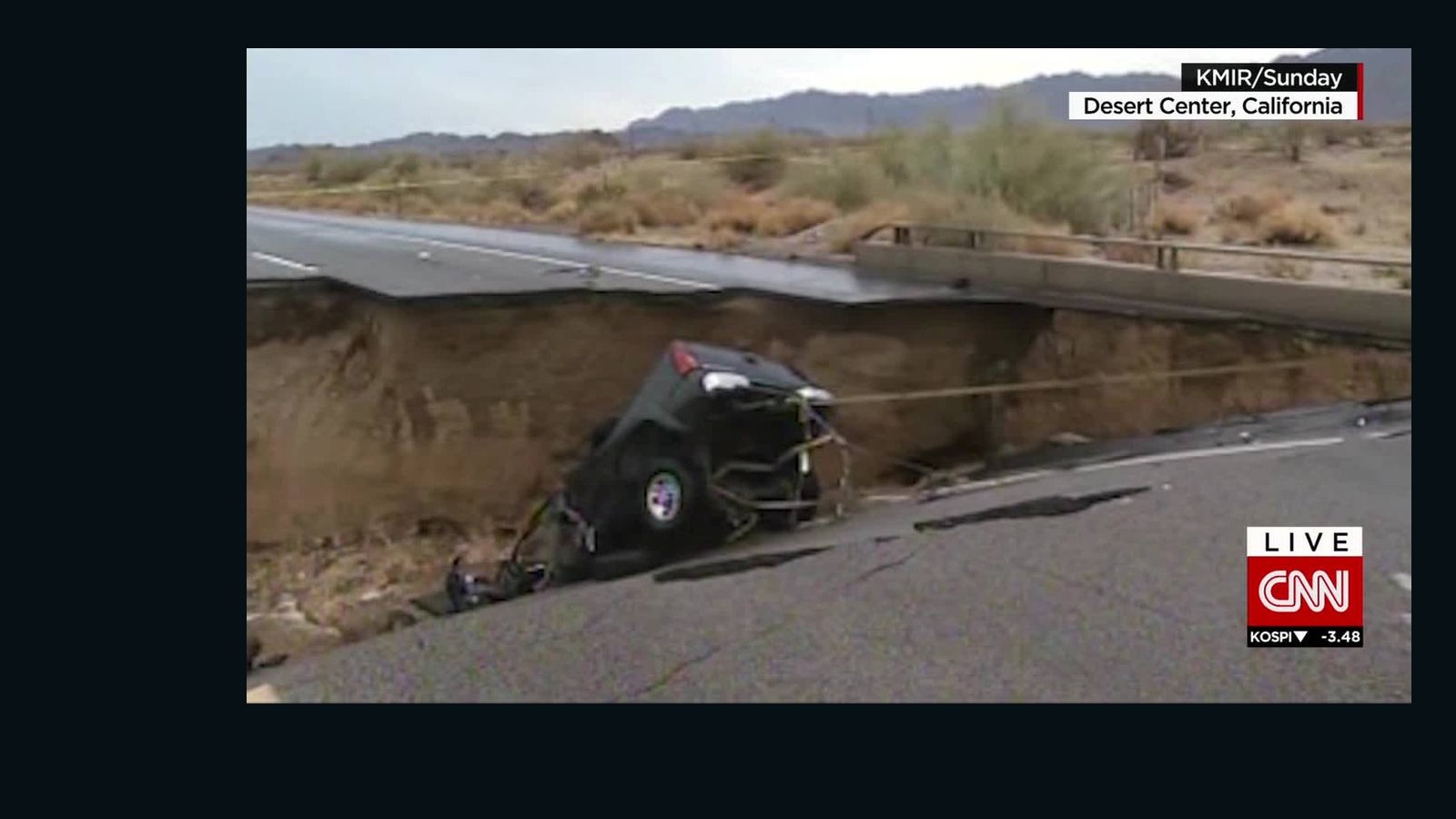 Floodwaters Cause Bridge To Collapse On I 10 Cnn Video