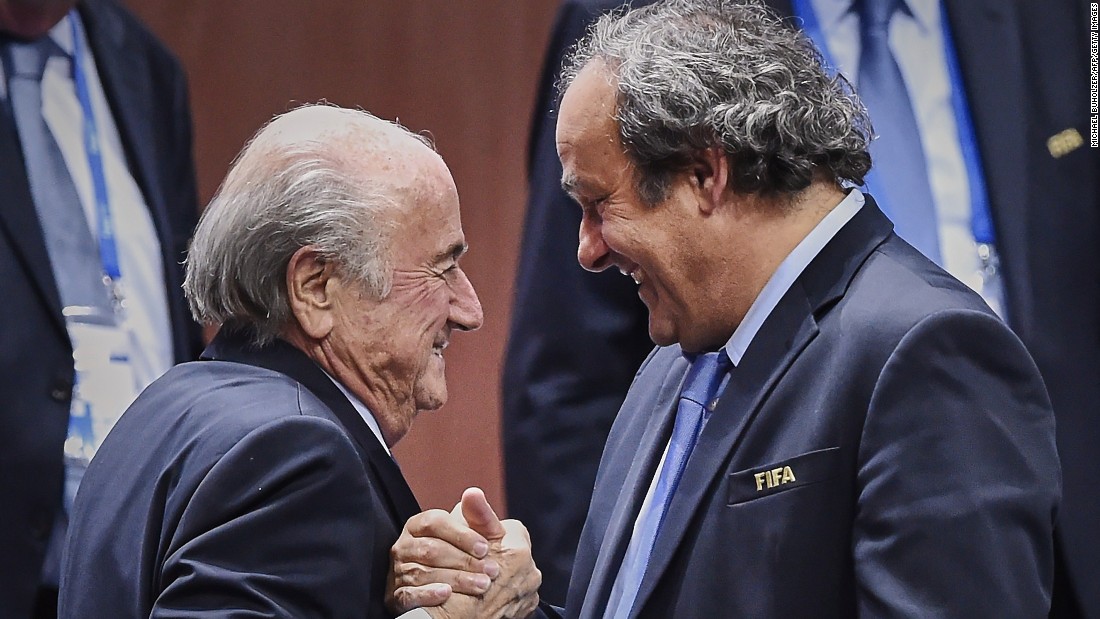 European football chief Platini, seen here with Blatter (left), is the leading candidate to replace the outgoing president. The former France captain is also a vice-president in FIFA&#39;s Executive Committee.