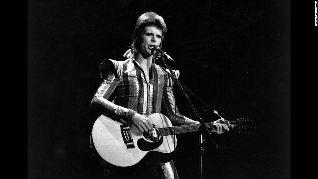 David Bowie -- aka &quot;Ziggy Stardust,&quot; aka the &quot;Thin White Duke&quot; -- is one of the most iconic pop figures of the &#39;70s. His shape-shifting persona was emblematic of the fluidity of his sound and style, ranging from the far-out &quot;Moonage Daydream&quot; to more traditional songs like &quot;Heroes&quot; and &quot;Changes.&quot; Learn more about the music of the 1970s in the CNN original series, &quot;&lt;a href=&quot;/shows/the-seventies&quot; target=&quot;_blank&quot;&gt;The Seventies&lt;/a&gt;.&quot; 