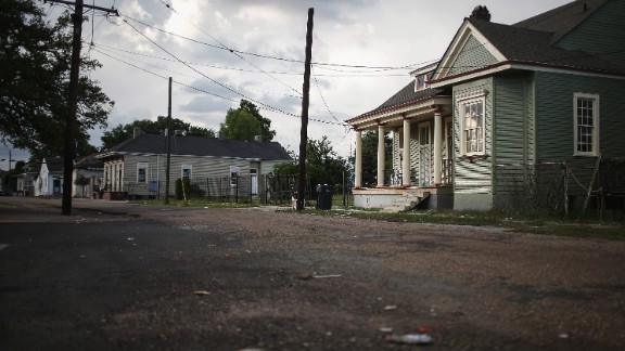 Houses stand in the Seventh Ward on May 12, 2015.
