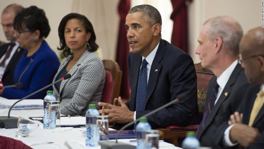 Obama speaks during a meeting with Kenyatta (not pictured) at the State House in Nairobi on July 25.