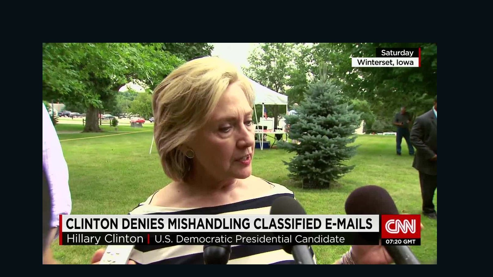 Hillary Clinton denies mishandling classified emails - CNN Video