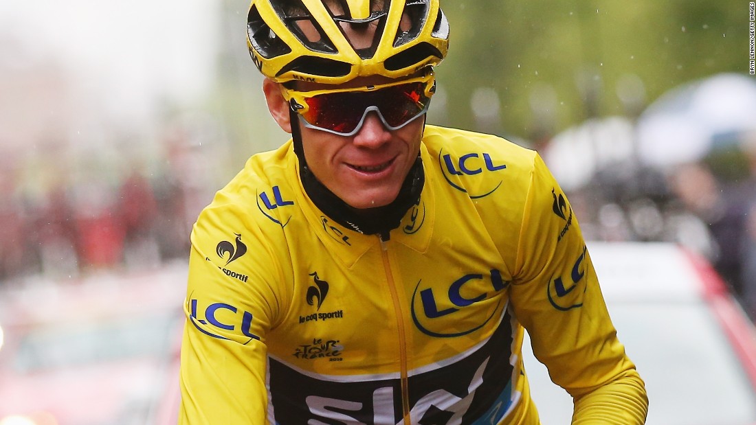 Froome celebrated his Tour de France victory with the traditional glass of champagne.