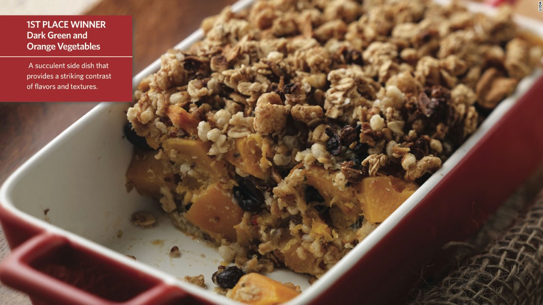 &lt;a href=&quot;http://www.cnn.com/2015/08/05/health/harvest-bake-kids-recipe/index.html&quot;&gt;&lt;strong&gt;CLICK HERE FOR FULL RECIPE&lt;/strong&gt;&lt;/a&gt;&lt;strong&gt; &lt;/strong&gt;&lt;br /&gt;An unusual combo of butternut squash and granola looks good enough to eat anytime of the day. Winning first place in the green and orange veggie division, Harvest Bake is the brainchild of Chef Bryan Ehrenholm and the kids from Joshua Cowell Elementary School in Manteca, California.
