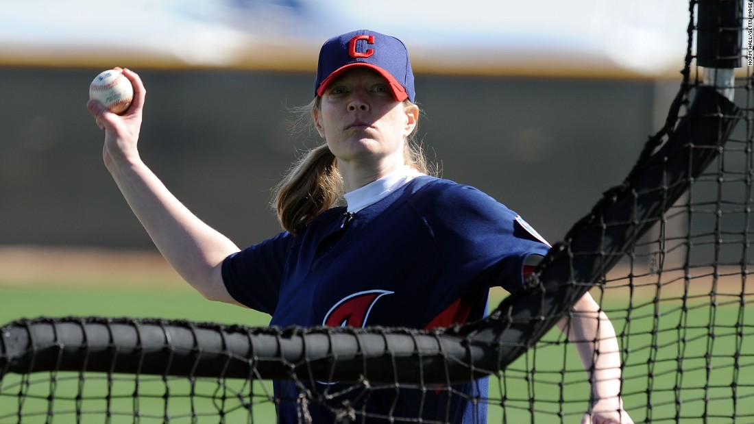 Justine Siegal -- seen throwing batting practice with the Cleveland Indians -- made history by coaching as an assistant at Springfield College and as a first base coach in the CanAm League with the Brockton Rox.  Siegal stresses that having the full support of management is the key to success for women starting out in men&#39;s leagues. 