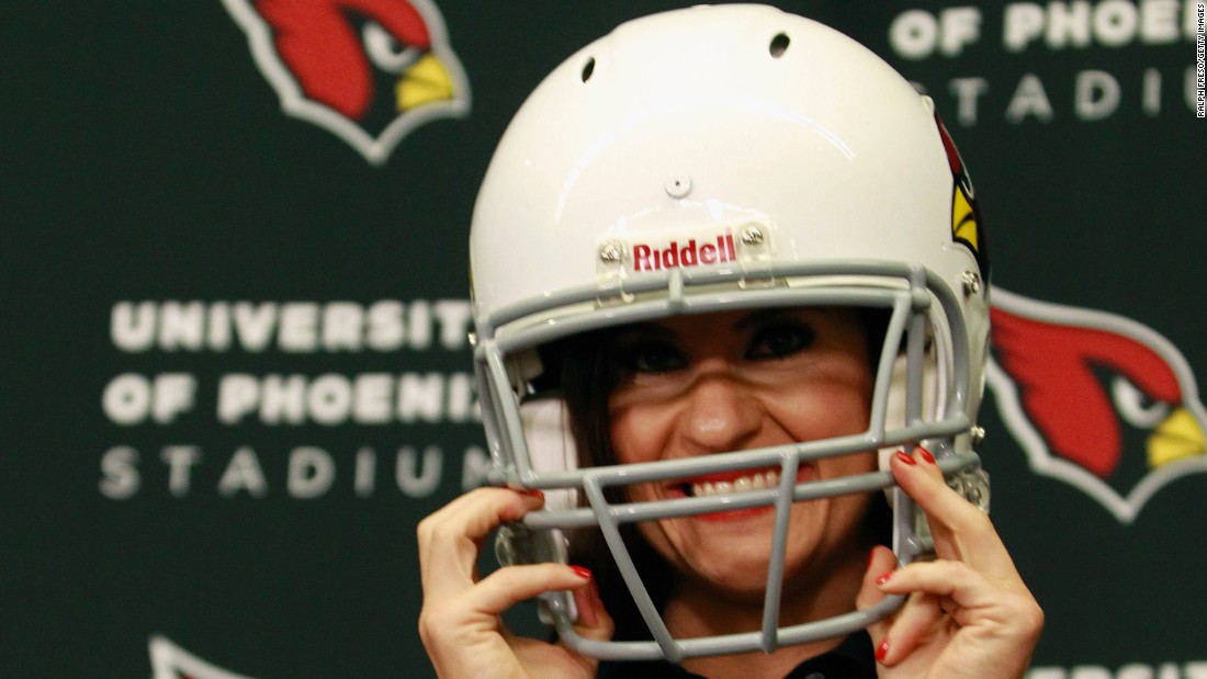 Jen Welter has been named an intern coach with the NFL&#39;s Arizona Cardinals. Welter, who will work with the inside linebackers through training camp and the preseason, is the first female to hold a coaching position of any kind in the NFL.