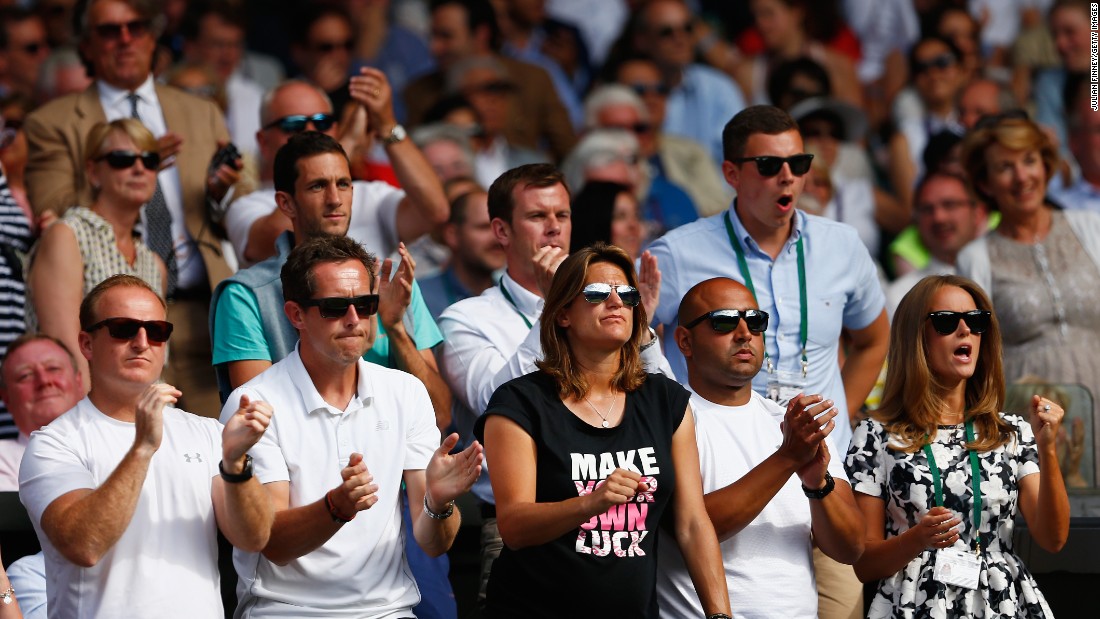 When tennis coach Amelie Mauresmo (C) was hired by Andy Murray in 2014, she became the only female to coach a top pro on the men&#39;s tour.  She is seen in the Wimbledon player&#39;s box alongside Murray&#39;s wife Kim Murray during the semifinal match against Roger Federer in July. 