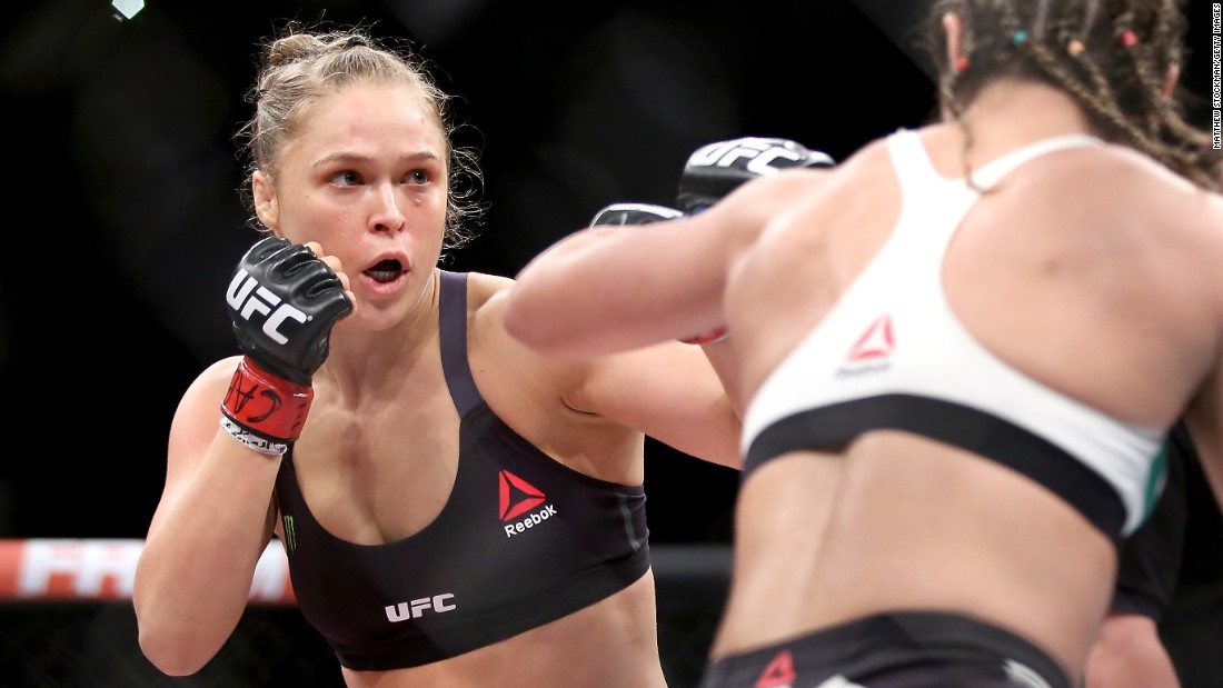 UFC fighter Ronda Rousey (left) has endorsed Bernie Sanders. &quot;I&#39;m voting for Bernie Sanders, because he doesn&#39;t take any corporate money,&quot; Rousey told Maxim. As for Trump? &quot;I wouldn&#39;t vote for him,&quot; she told CNN. &quot;I don&#39;t want a reality TV star to be running my country.&quot;