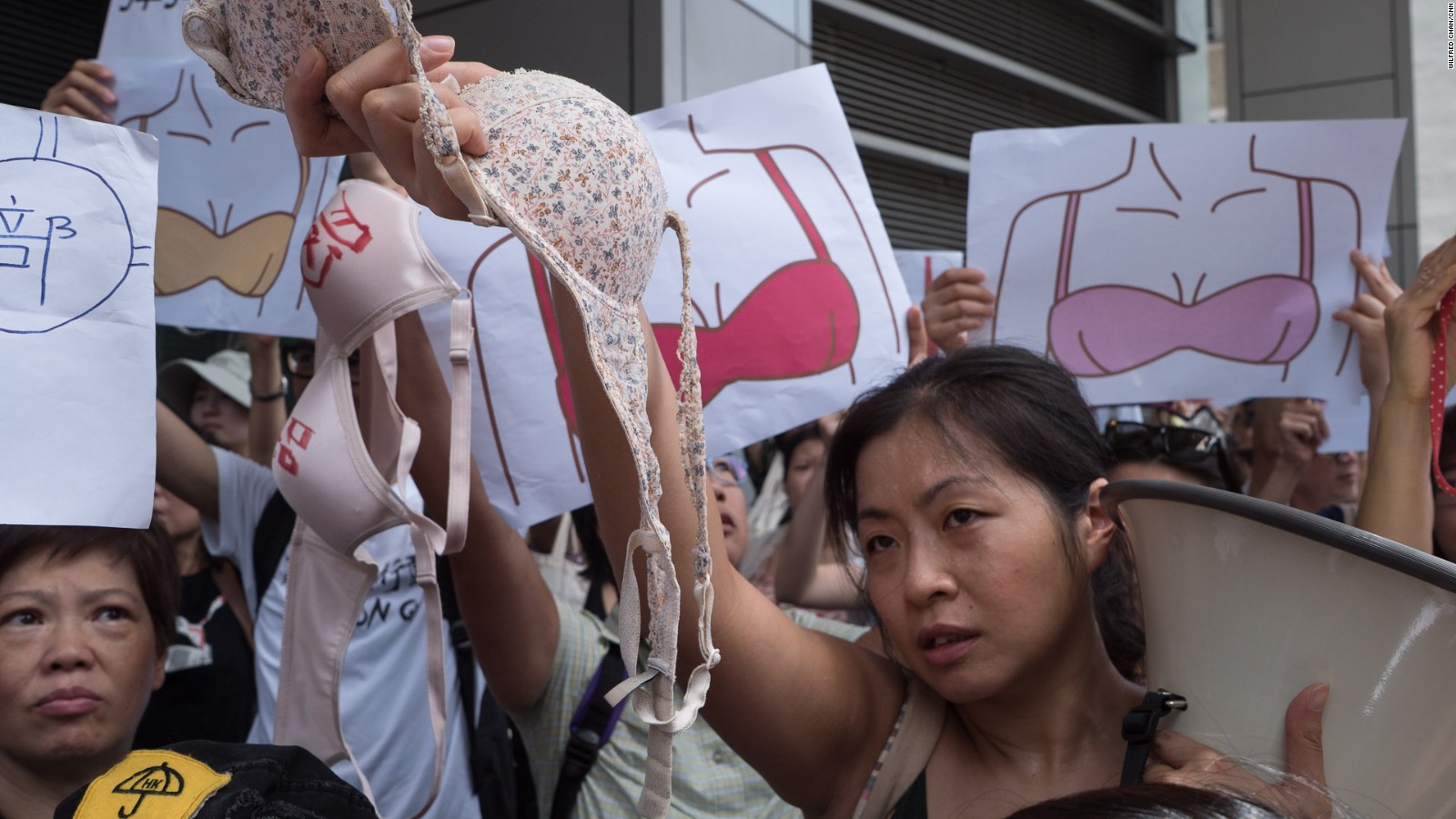 Breasts Are Not Weapons Say Hong Kong Protesters Cnn 