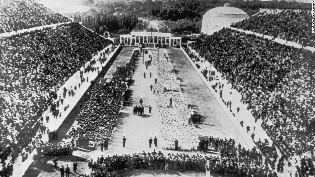 Greece&#39;s ancient capital hosted the first modern Olympic Games. The opening ceremony took place at the Panathinaiko Stadium before 241 athletes from 14 nations took part in 43 events across nine sports.